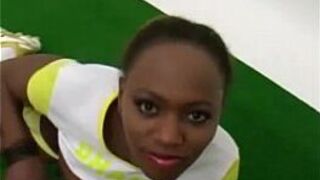 Sexy Japanese football babe teasing in uniform porn video